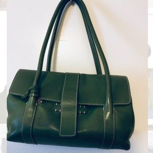 Loro Piana Dandy Bag Grain Leather Contrast Stitch